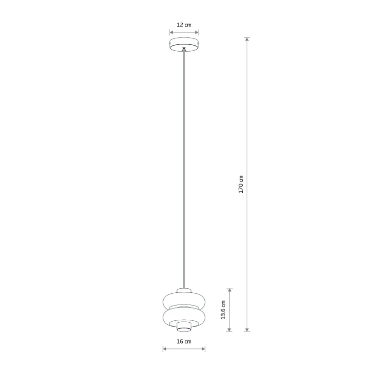 LUNARI LED 11981 Nowodvorski Lighting Lampa sufitowa wisząca Szczotkowane złoto Inspiracje Premium