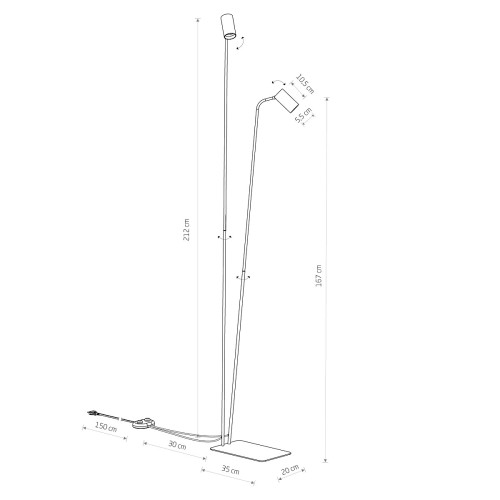 MONO 12620 Nowodvorski Lighting Lampa podłogowa Terakota Czarny Inspiracje Premium