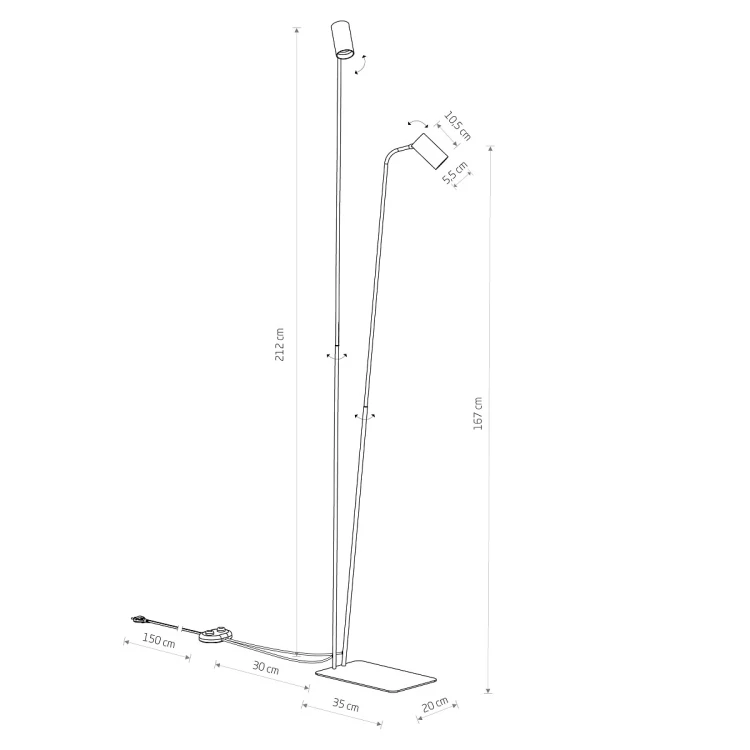 MONO 12622 Nowodvorski Lighting Lampa podłogowa Granatowy Czarny Inspiracje Premium