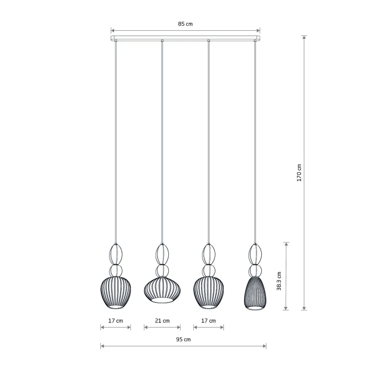CORALS 11976 Nowodvorski Lighting Lampa sufitowa wisząca Beżowy Szary Inspiracje Premium