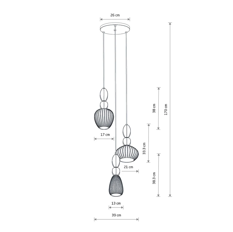 CORALS 11975 Nowodvorski Lighting Lampa sufitowa wisząca Beżowy Szary Inspiracje Premium