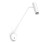 Lampa ścienna z włącznikiem kinkiet Industrialna Loft EYE SUPER WHITE I kinkiet 6487 NOWODVORSKI Lighting GU10 nowoczesna oświetleniowa metalowa biała biały do sypialni nad łóżko regulowana Inspiracje Premium