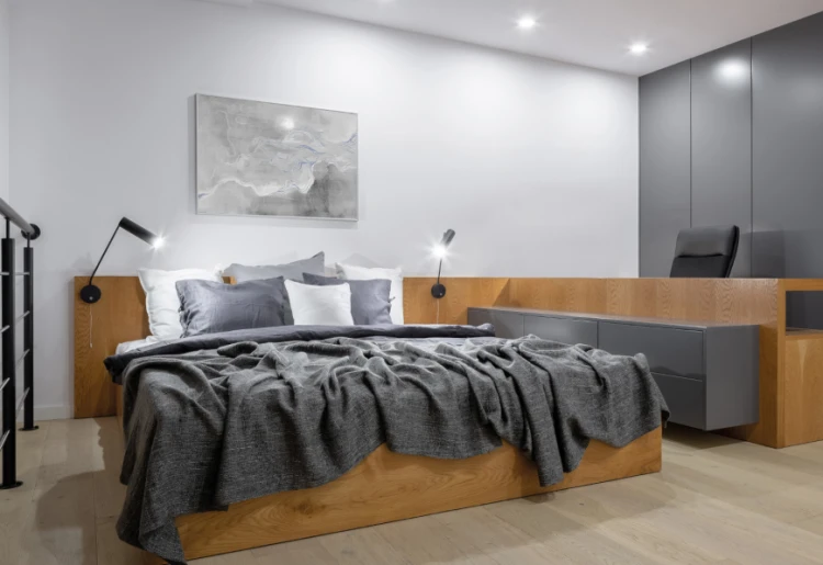 Lampa ścienna z włącznikiem kinkiet Industrialna Loft EYE SUPER WHITE I kinkiet 6487 NOWODVORSKI Lighting GU10 nowoczesna oświetleniowa metalowa biała biały do sypialni nad łóżko regulowana Inspiracje Premium