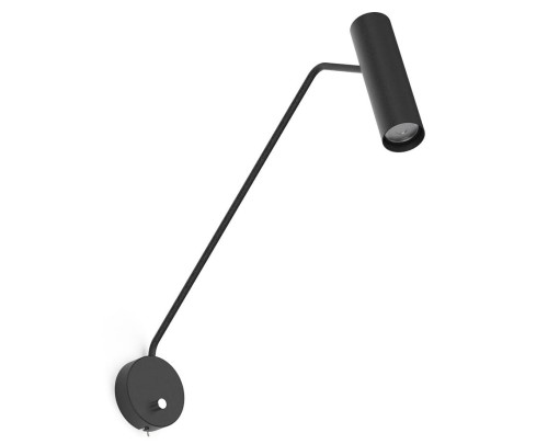 Lampa ścienna z włącznikiem Kinkiet Industrialna Loft EYE SUPER BLACK kinkiet 6501 NOWODVORSKI Lighting GU10 nowoczesna oświetleniowa metalowa czarna pojedyncza do sypialni nad łóżko regulowana Inspiracje Premium