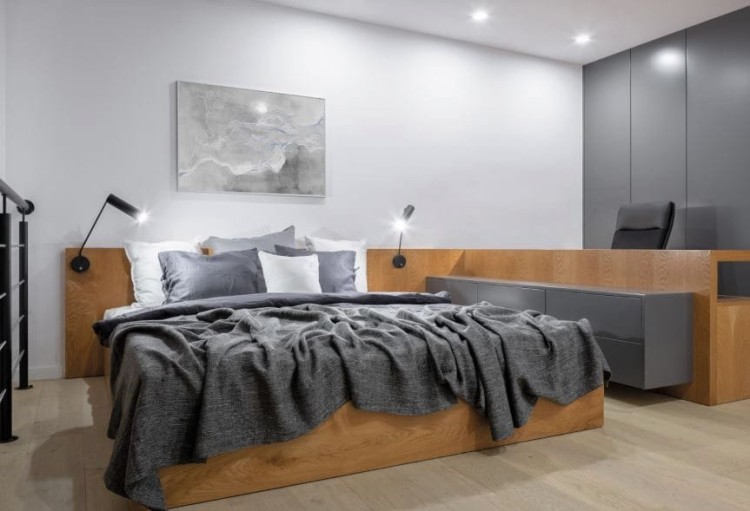 Lampa ścienna z włącznikiem Kinkiet Industrialna Loft EYE SUPER BLACK kinkiet 6501 NOWODVORSKI Lighting GU10 nowoczesna oświetleniowa metalowa czarna pojedyncza do sypialni nad łóżko regulowana Inspiracje Premium