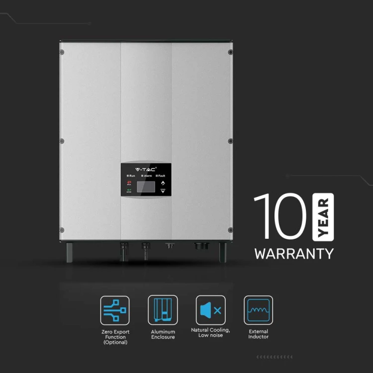 1-fazowy Inwerter ON-GRID z wyświetlaczem LCD VT-6605110 o mocy 5KW 10 LAT GWARANCJI IP65 11380 V-TAC