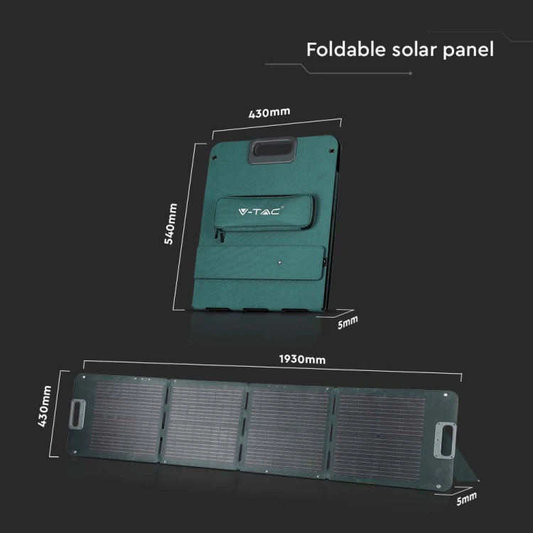 Przenośny panel solarny VT-10120 o mocy 120W Dedykowany do banków energii 11446 V-TAC