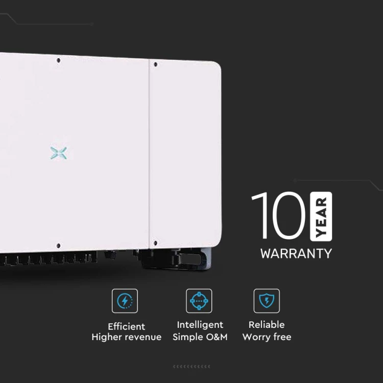 3-fazowy Inwerter VT-6607100 ON-GRID o mocy 100kW 10 LAT GWARANCJI IP66 Zabezpieczenia DC / AC Typu II SPD 11520 V-TAC