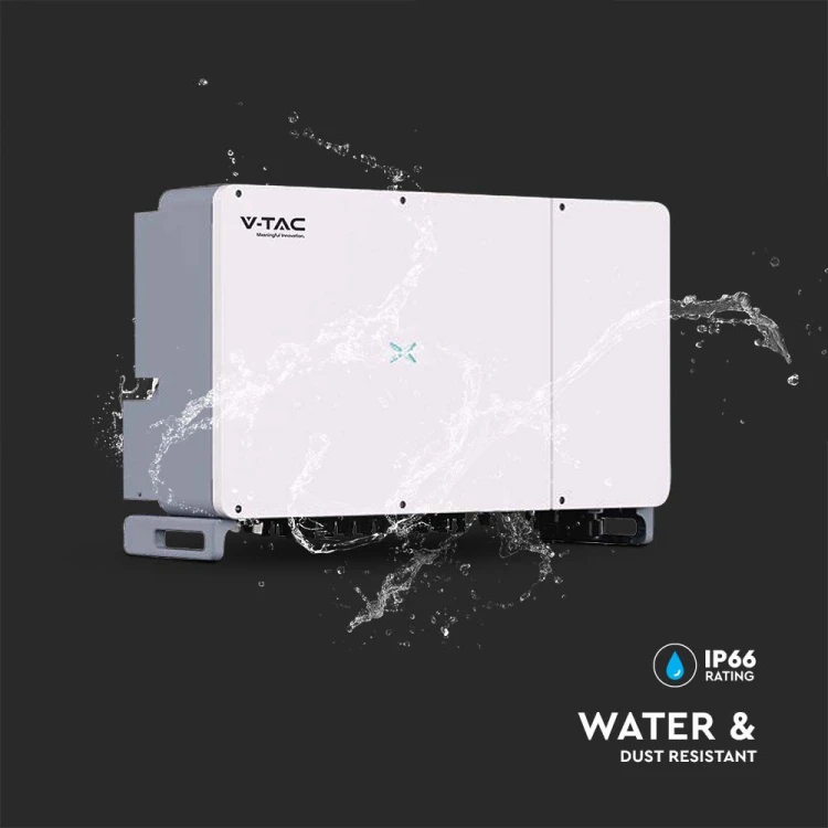 3-fazowy Inwerter VT-6607100 ON-GRID o mocy 100kW 10 LAT GWARANCJI IP66 Zabezpieczenia DC / AC Typu II SPD 11520 V-TAC