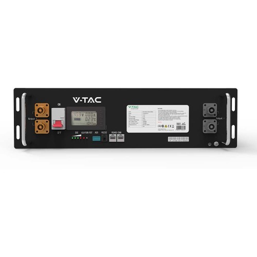 Niskonapięciowy Magazyn Energii VT-48100E-P2 Bateria LFP o pojemności 5,12kWh Bateria typu RACK do montażu w stelażu 10 LAT GWARANCJI IP 20 6000 cykli ładowania 11377 V-TAC