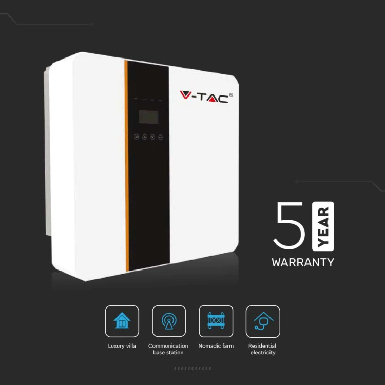 1-fazowy Inwerter Hybrydowy VT-6607103 ON-GRID / OFF-GRID o mocy 5kW 5 LAT GWARANCJI IP66 11509 V-TAC