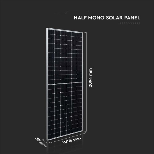 Dedykowany Zestaw Paneli fotowoltaicznych o mocy (4,95 kW) Panel VT-450 o mocy 450kWP x 11 SZT / Mono krystaliczny / HALF CUT / w ramie aluminiowej / Kabel 0,55cm 4mm² / Wymiary (D:2094*1038*35mm) 11553 V-TAC