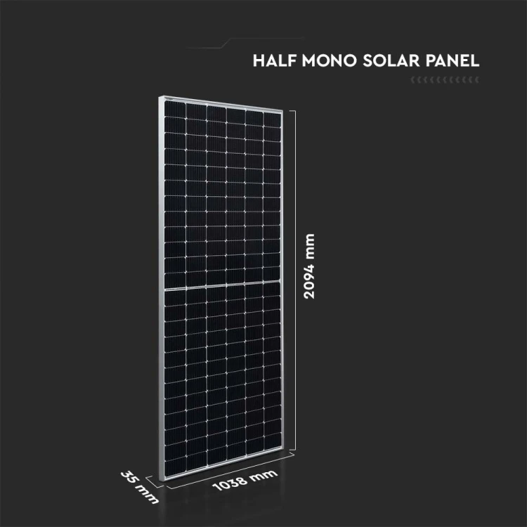 Dedykowany Zestaw Paneli fotowoltaicznych o mocy (4,95 kW) Panel VT-450 o mocy 450kWP x 11 SZT / Mono krystaliczny / HALF CUT / w ramie aluminiowej / Kabel 0,55cm 4mm² / Wymiary (D:2094*1038*35mm) 11553 V-TAC