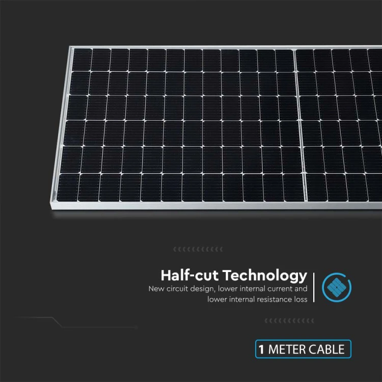 Dedykowany Zestaw Paneli fotowoltaicznych o mocy (4,95 kW) Panel VT-450 o mocy 450kWP x 11 SZT / Mono krystaliczny / HALF CUT / w ramie aluminiowej / Kabel 0,55cm 4mm² / Wymiary (D:2094*1038*35mm) 11553 V-TAC