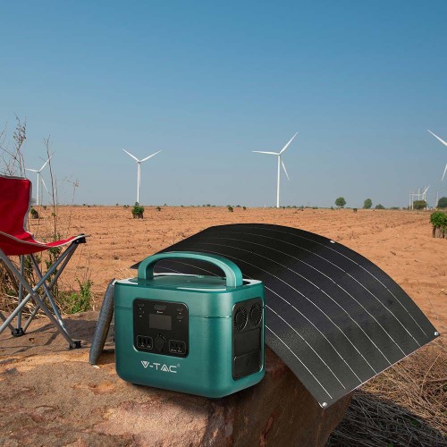 Elastyczny Panel solarny VT-10100 o mocy 100W / Dedykowany do przenośnych banków energii / wymiary (980*586*2.7mm) 11568 V-TAC