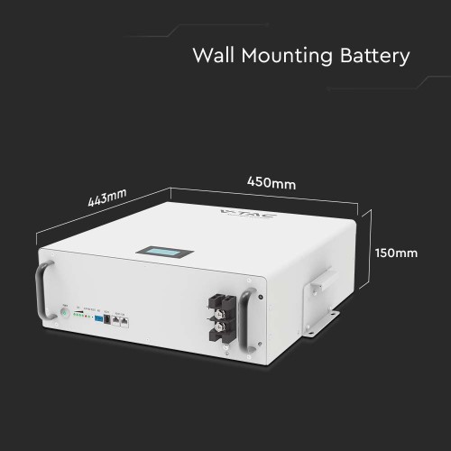Niskonapięciowy Magazyn Energii VT-48100-W2 Bateria LFP o pojemności 5,12 kWh f Wbudowany BMS 10 LAT GWARANCJI IP 20 6000 cykli ładowania 11526 V-TAC