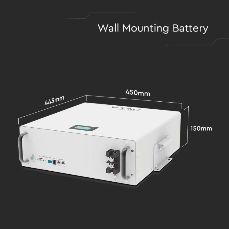 Niskonapięciowy Magazyn Energii VT-48100-W2 Bateria LFP o pojemności 5,12 kWh f Wbudowany BMS 10 LAT GWARANCJI IP 20 6000 cykli ładowania 11526 V-TAC