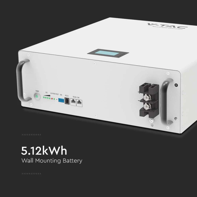 Niskonapięciowy Magazyn Energii VT-48100-W2 Bateria LFP o pojemności 5,12 kWh f Wbudowany BMS 10 LAT GWARANCJI IP 20 6000 cykli ładowania 11526 V-TAC
