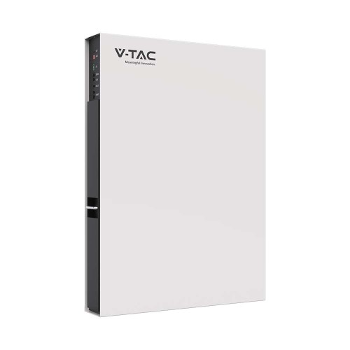 Niskonapięciowy Magazyn Energii VT-48160 Bateria LIFEPO4 o pojemności 7,68kWh 160Ah/48V Bateria naścienna Typu SLIM Wbudowany BMS 10 LAT GWARANCJI IP 20 5000 cykli ładowania 11548 V-TAC