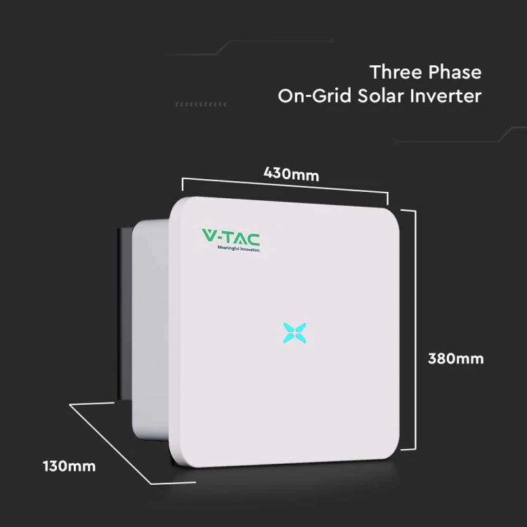 3-fazowy Inwerter VT-6605310 ON-GRID 5kW 10 LAT GWARANCJI IP66 Zabezpieczenia DC / AC II SPD 11381 V-TAC