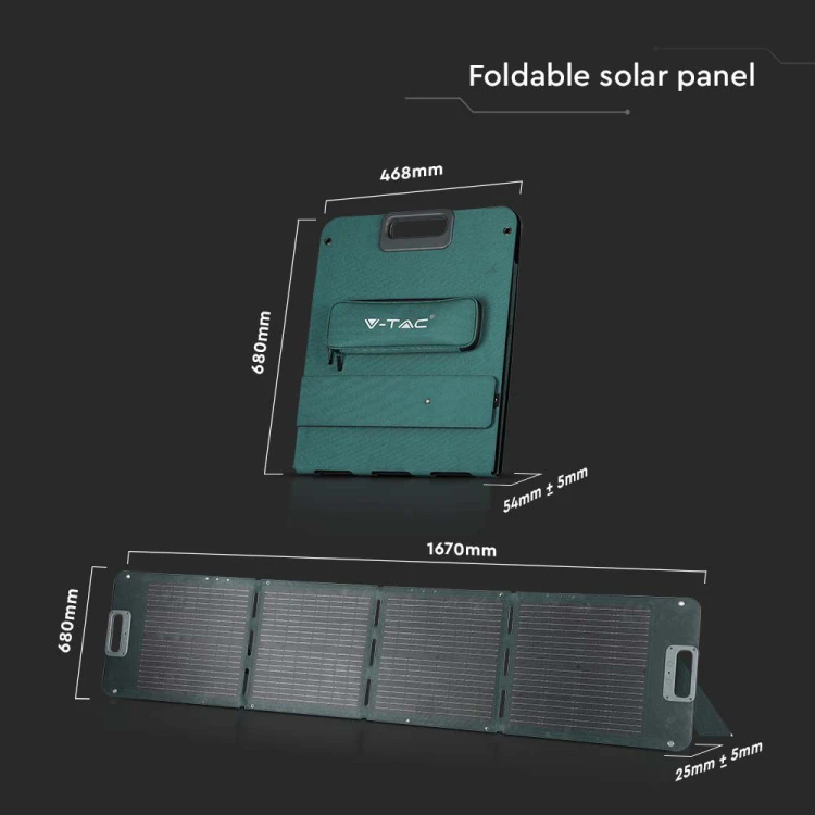 Przenośny panel solarny VT-10160 o mocy 160W z połączeniem 2w1 / Dedykowany do banków energii 11566 V-TAC