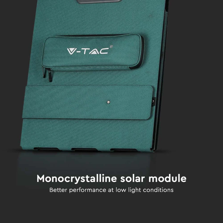 Przenośny panel solarny VT-10240 o mocy 2 x 120w z połączeniem 2w1 / Dedykowany do banków energii 11565 V-TAC