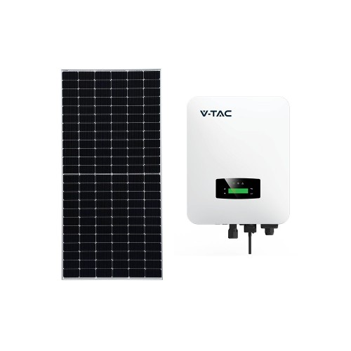 ZESTAW Paneli 6KW (SKU:11353x14 szt.)+ 1-fazowy Inwerter VT-6607106 6kW (SKU 11514 )+ CT+ OKABLOWANIE 100156 V-TAC
