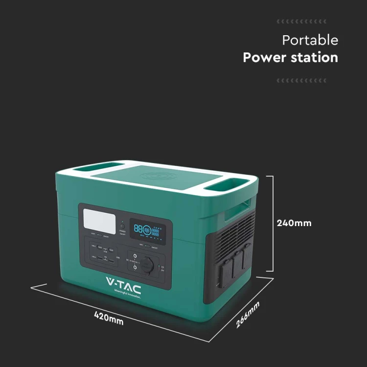 Przenośny Bank Energii VT-1001N o mocy 1000W / 46.9Ah /22.4V / gniazdo schuco 11627 V-TAC