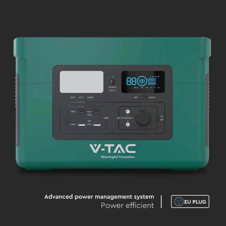 Przenośny Bank Energii VT-1001N o mocy 1000W / 46.9Ah /22.4V / gniazdo schuco 11627 V-TAC