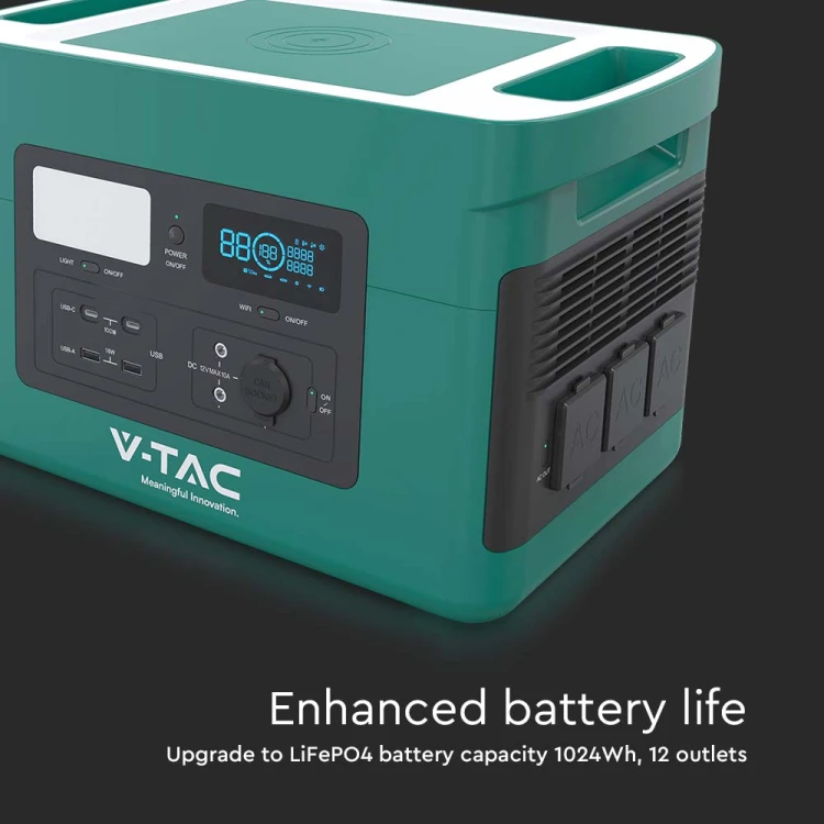Przenośny Bank Energii VT-1001N o mocy 1000W / 46.9Ah /22.4V / gniazdo schuco 11627 V-TAC