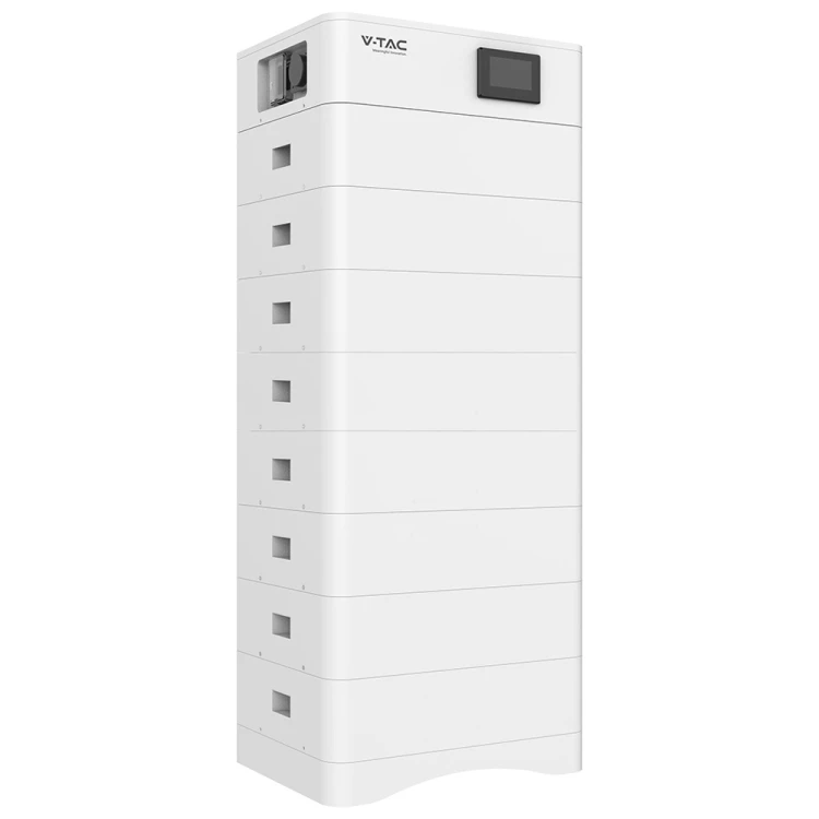Wysokonapięciowy Modułowy Magazyn Energii V-TAC OHS40K-100 o pojemności 40,96kWh. w zestawie podstawa + (8*5,12kWh) moduły bateryjne VT-OH-5K LiFePO4 5.12V 100Ah + moduł kontrolny BMS wraz z okablowaniem 120028 V-TAC