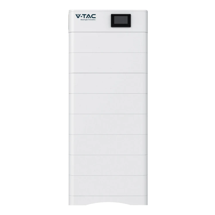 Wysokonapięciowy Modułowy Magazyn Energii V-TAC OHS40K-100 o pojemności 40,96kWh. w zestawie podstawa + (8*5,12kWh) moduły bateryjne VT-OH-5K LiFePO4 5.12V 100Ah + moduł kontrolny BMS wraz z okablowaniem 120028 V-TAC