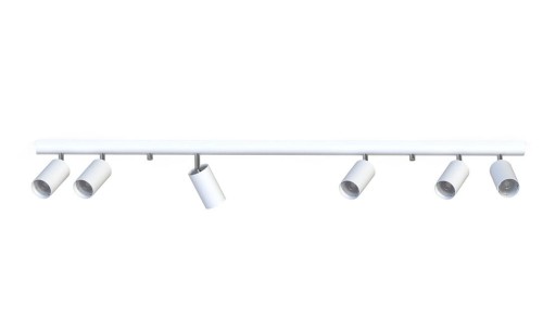 Lampa sufitowa listwa szyna natynkowa 128cm EYE SPOT WHITE VI 6607 NOWODVORSKI Lighting 6x GU10 Spot oświetleniowa nowoczesna sufitowa ścienna metal biały biała chrom nawierzchniowa jak szynoprzewód Inspiracje Premium