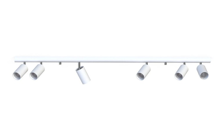 Lampa sufitowa listwa szyna natynkowa 128cm EYE SPOT WHITE VI 6607 NOWODVORSKI Lighting 6x GU10 Spot oświetleniowa nowoczesna sufitowa ścienna metal biały biała chrom nawierzchniowa jak szynoprzewód Inspiracje Premium