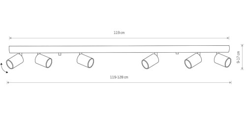 Lampa sufitowa listwa szyna natynkowa 128cm EYE SPOT WHITE VI 6607 NOWODVORSKI Lighting 6x GU10 Spot oświetleniowa nowoczesna sufitowa ścienna metal biały biała chrom nawierzchniowa jak szynoprzewód Inspiracje Premium