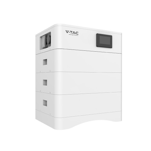 Wysokonapięciowy Modułowy Magazyn Energii V-TAC OHS15K-100 O POJEMNOŚCI 15,36kWh. W zestawie podstawa + (3*5,12kWh) moduły bateryjne VT-OH-5K LiFePO4 5.12V 100Ah + moduł kontrolny BMS wraz z okablowaniem 120023-yude V-TAC
