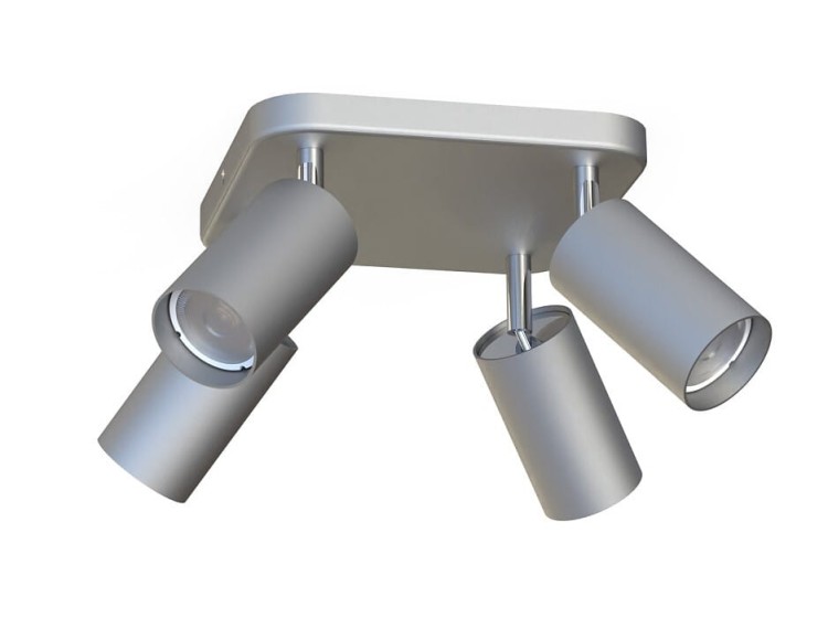 Lampa sufitowa natynkowa EYE SPOT SILVER IV 5844 NOWODVORSKI Lighting 4x GU10 plafon Spot oświetleniowa nowoczesna sufitowa ścienna metal srebrna srebrny chrom nawierzchniowa Inspiracje Premium