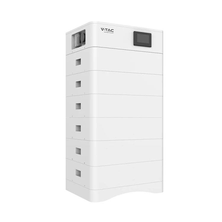 Wysokonapięciowy Modułowy Magazyn Energii V-TAC OHS30K-100 o pojemności 30,72kWh. w zestawie podstawa + (6*5,12kWh) moduły bateryjne VT-OH-5K LiFePO4 5.12V 100Ah + moduł kontrolny BMS wraz z okablowaniem 120026. V-TAC