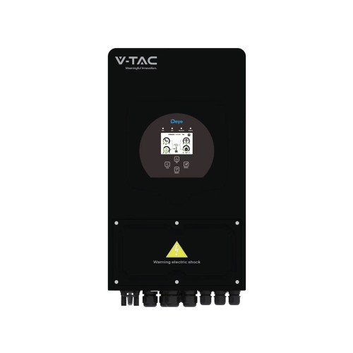 DEYE SUN-5K-SG03LP1-EU 1-fazowy Inwerter Hybrydowy ON-GRID / OFF-GRID o mocy 5kW 10 LAT GWARANCJI IP65 - CZARNA SERIA V-TAC - Specyfikacja włoska 12309 V-TAC