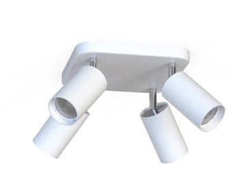 Lampa sufitowa natynkowa EYE SPOT WHITE IV 6017 NOWODVORSKI Lighting 4x GU10 plafon Spot oświetleniowa nowoczesna sufitowa ścienna metal biała biały chrom nawierzchniowa Inspiracje Premium