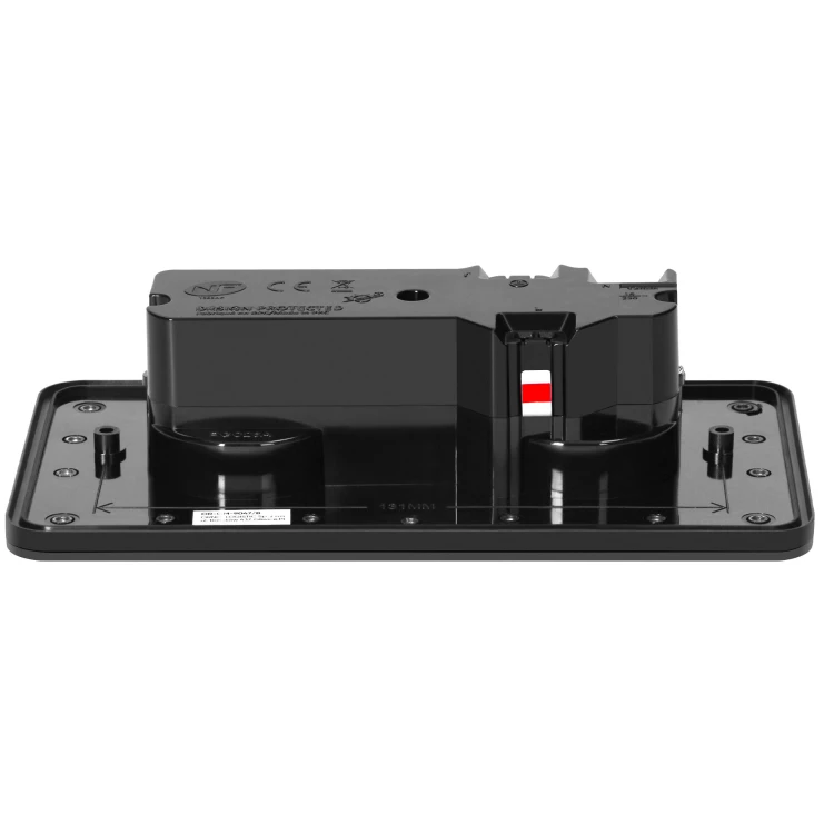 Hermetyczne gniazdo elektryczne podwójne, prostokątne, IP55, kąt otwarcia 110st. czarne OR-GM-9047/B ORNO