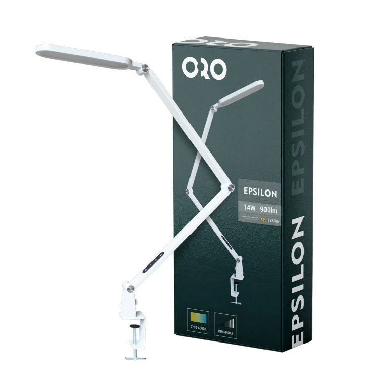 Lampka biurkowa EPSILON LED 14W 850lm biała ORO EPSILON LED W ORO33060 LED-POL