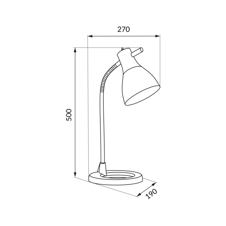 Lampka biurkowa FENDA E27 1x25W czarna ORO FENDA E27 B ORO33390 LED-POL