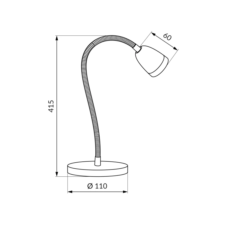 Lampka biurkowa LARUS LED 3W 240lm czarna ORO LARUS LED B ORO33049 LED-POL