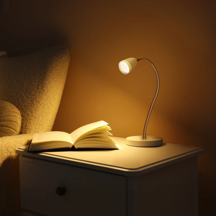 Lampka biurkowa LARUS LED 3W 240lm biała ORO LARUS LED W ORO33048 LED-POL