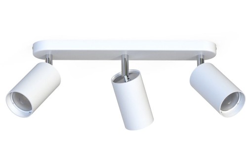 Lampa sufitowa listwa szyna natynkowa 33cm EYE SPOT WHITE III 6016 NOWODVORSKI Lighting 3x GU10 Spot oświetleniowa nowoczesna sufitowa ścienna metal biała biały chrom nawierzchniowa jak szynoprzewód Inspiracje Premium