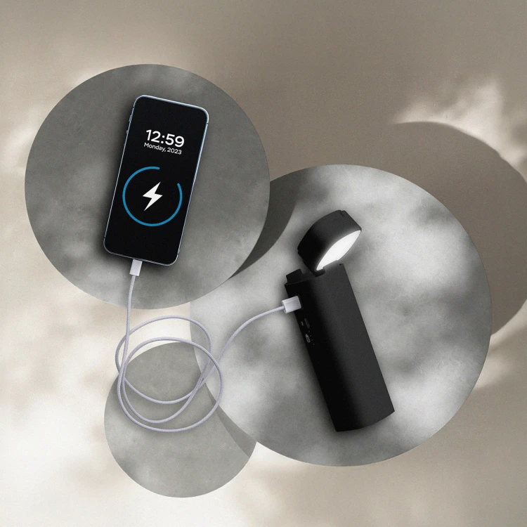 Lampka biurkowa MENSA przenośna 3W 135lm NW (powerbank) czarnaORO MENSA LED B ORO33410 LED-POL