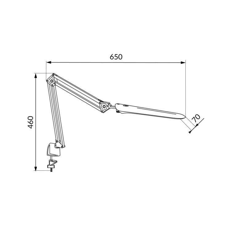 Lampka biurkowa NIXON LED 8W 500lm czarna ORO NIXON LED B ORO33413 LED-POL