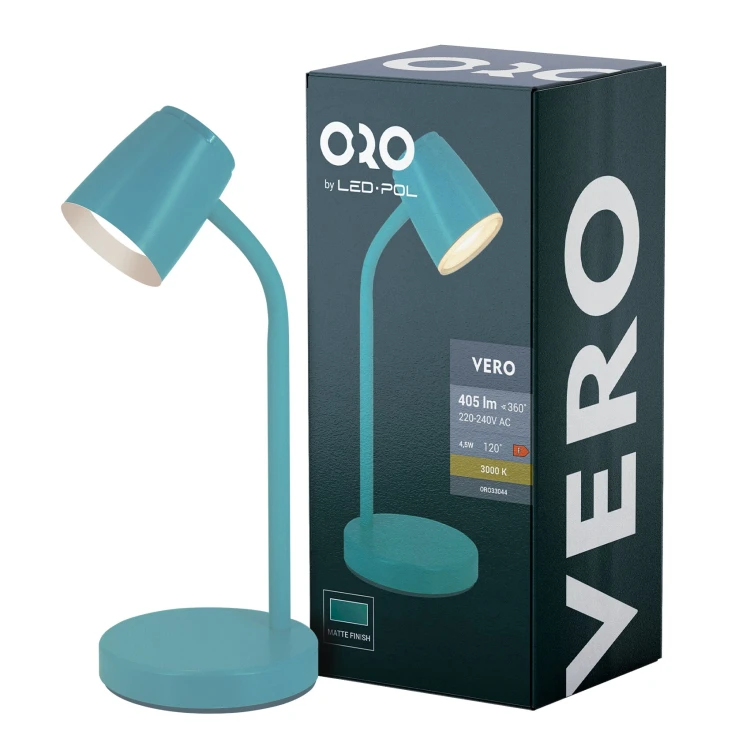 Lampka biurkowa VERO LED 4,5W 405lm niebieska ORO VERO LED BL ORO33044 LED-POL