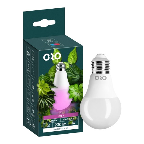 Żarówka LED do roślin PGL E27 9W ORO PGL E27 SL 9W ORO33155 LED-POL